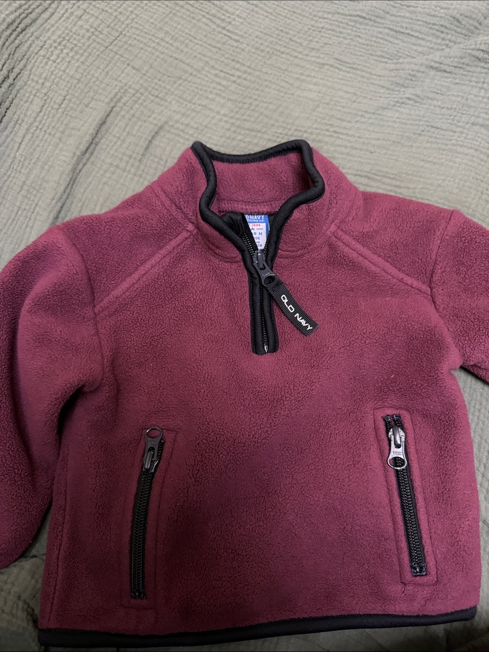 Old Navy Kids' Plum Half-Zip Fleece Pullover